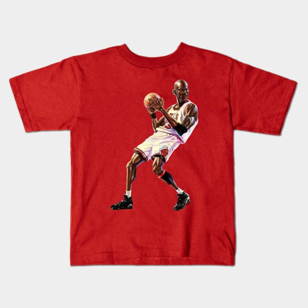 cool jordan style tranparent Kids T-Shirt by grudjig